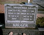 KRUGER Paul 1915-1988 & Dolly 1922-2004