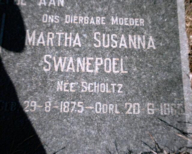 SWANEPOEL Johannes Frederick 1875-1952 & Martha Susanna SCHOLTZ 1875-1965