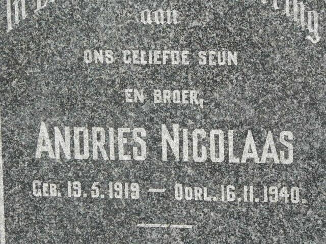 LABUSCHAGNE Andries Nicolaas 1919-1940