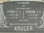 KRUGER Petrus E.J. 1892-1977 & Francina J.S. 1894-1976