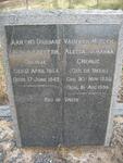 CRONJE George Frederik 1864-1942 & Aletta Johanna de BEER 1859-1939
