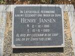 JANSEN Henry 1916-1989