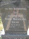 FOURIE Maria Magdalena nee de BRUYN 1896-1975