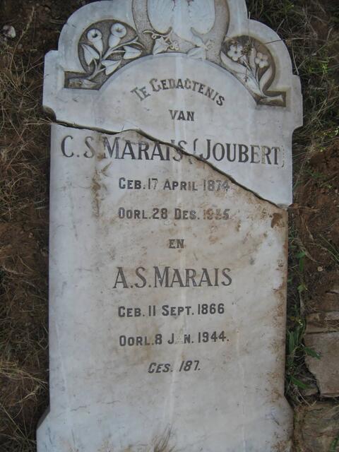 MARAIS A.S. 1866-1974 & C.S. JOUBERT 1874-1935