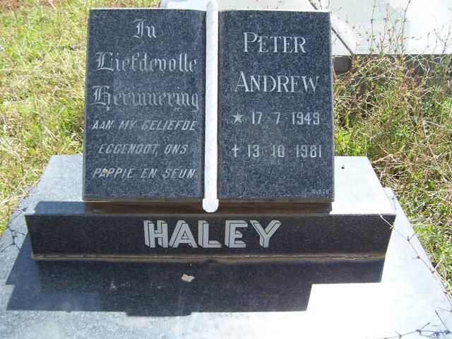 HALEY Peter Andrew 1949-1981