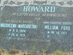 HOWARD William Ford 1921- & Magdalena Margaretha 1926-1979