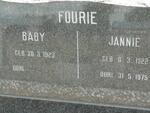 FOURIE Jannie 1922-1975 & Baby 1923-
