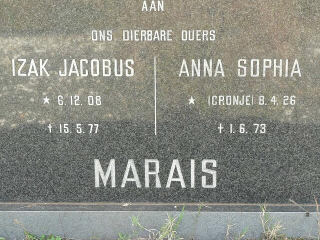 MARAIS Izak Jacobus 1908-1977 & Anna Sophia CRONJE 1926-1973