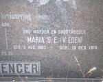 GERENGER Maria S.E. nee VAN EDEN 1903-1978