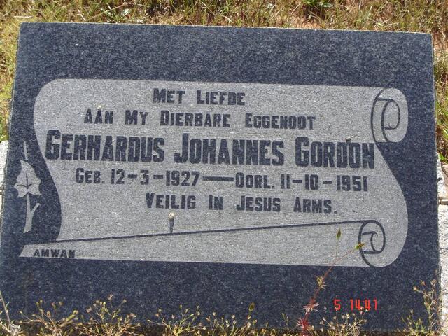 GORDON Gerhardus Johannes 1927-1951