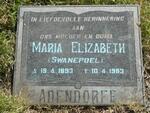 ADENDORFF Maria Elizabeth nee SWANEPOEL 1893-1983