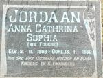 JORDAAN Anna Cathrina Sophia FOUCHE 1903-1980