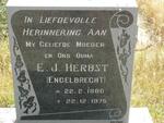 HERBST E.J. nee ENGELBRECHT 1880-1975