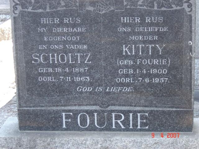 FOURIE Scholtz 1887-1963 & Kitty FOURIE 1900-1957