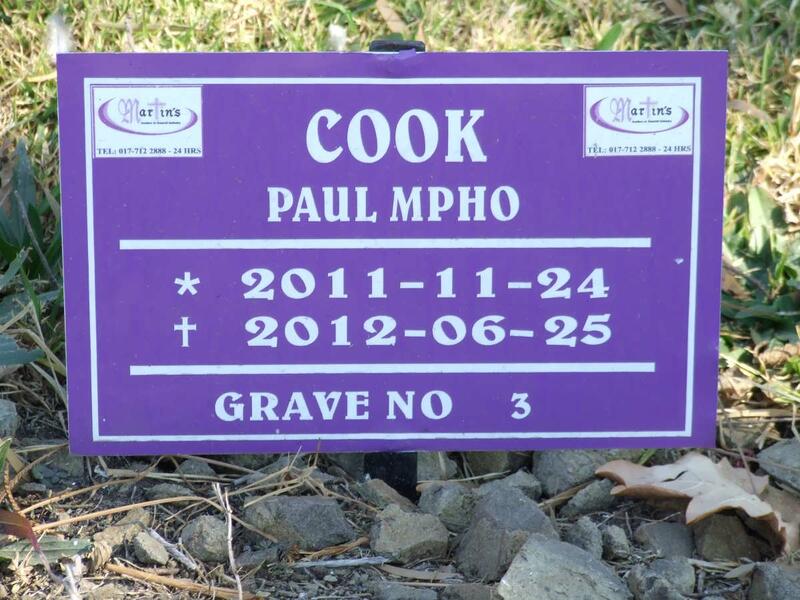 COOK Paul Mpho 2011-2012