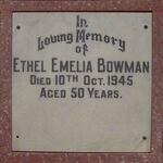 BOWMAN Ethel Emelia 1895-1945