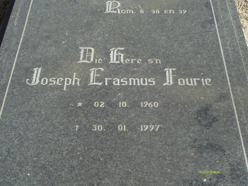 FOURIE Joseph Erasmus 1960-1997