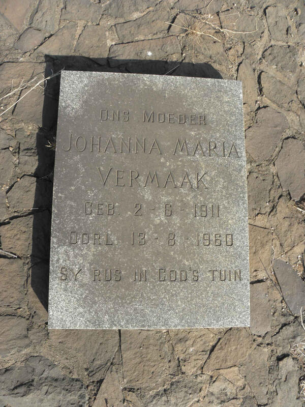 VERMAAK Johanna Maria 1911-1960