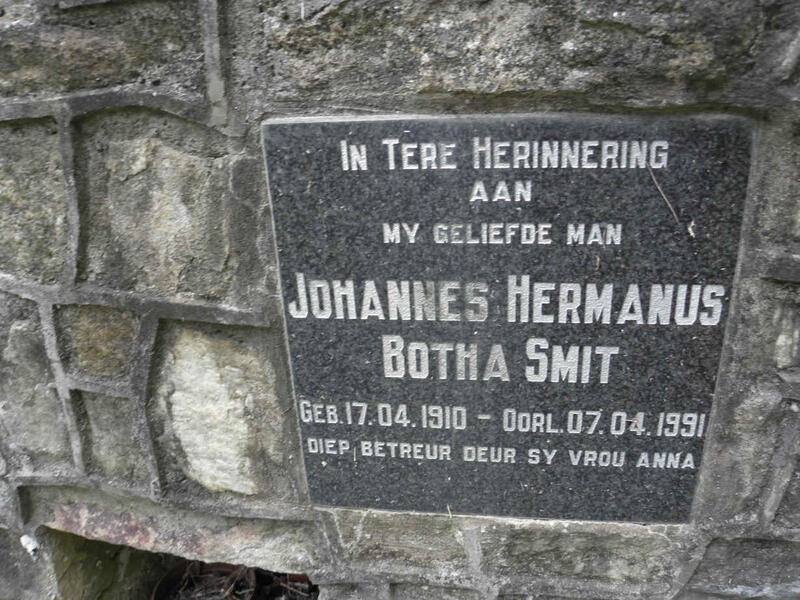 SMIT Johannes Hermanus Botha 1910-1991
