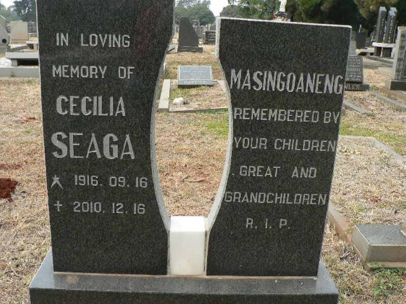 SEAGA Cecilia 1916-2010