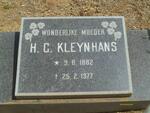 KLEYNHANS H.C. 1882-1977