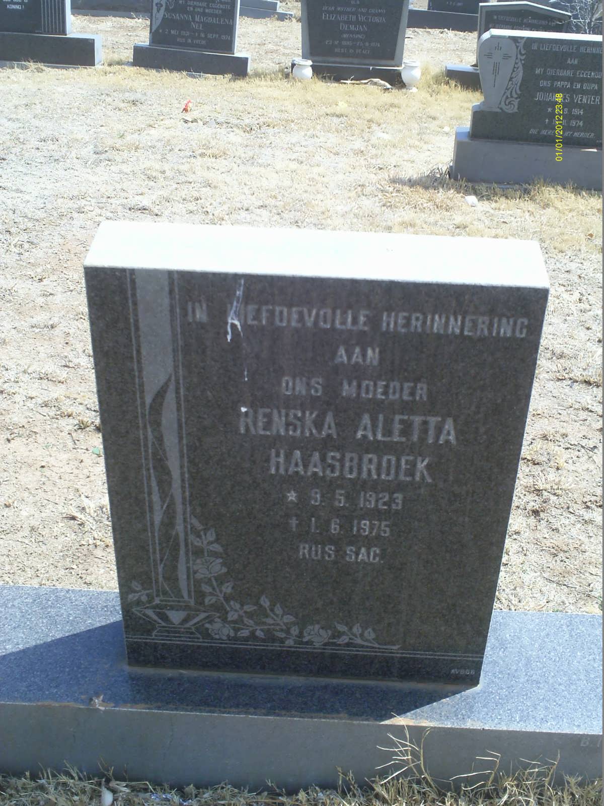 HAASBROEK Renska Aletta 1923-1976