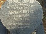 KOTZE Anna S. 1961-1962