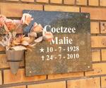 COETZEE Malie 1928-2010