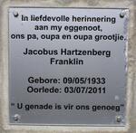 FRANKLIN Jacobus Hartzenberg 1933-2011