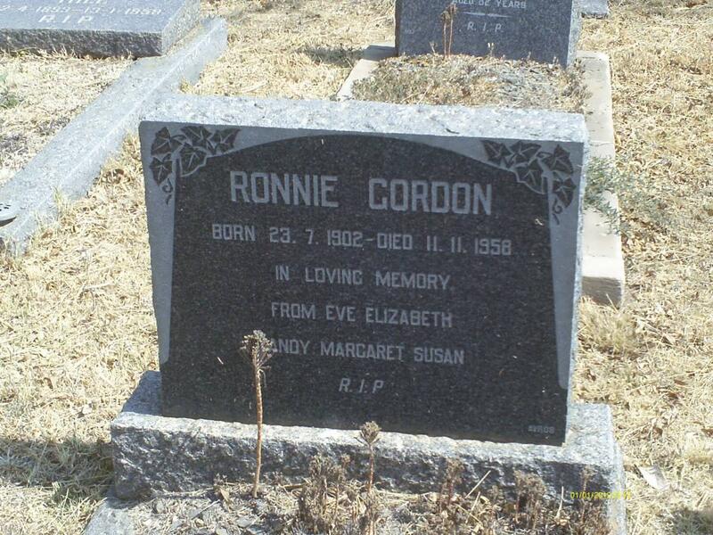 GORDON Ronnie 1902-1958