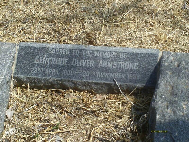 ARMSTRONG Gertrude Oliver 1900-1958