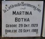 BOTHA Martina 1929-1988