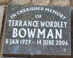 BOWMAN Terrance Wordley 1929-2006