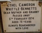 BENNETTS Ethel Cameron, Whittle -1974
