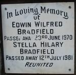 BRADFIELD Edwin Wilfred -1970 & Stella Hilary -1981