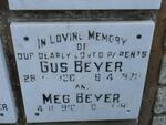 BEYER Gus 1906-1970 & Meg 1910-1991