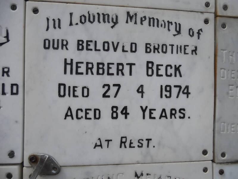 BECK Herbert -1974