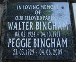 BINGHAM Walter 1924-1987 & Peggie 1929-2009