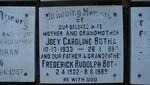 BOTHA Frederick Rudolph 1922-1989 & Joey Caroline 1933-1987