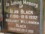 BLACK Alan 1910-1992 & Marjory Williamina 1916-1999