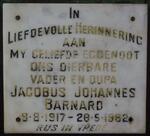 BARNARD Jacobus Johannes 1917-1982