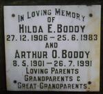 BODDY Arthur O. 1901-1991 & Hilda E. 1906-1983