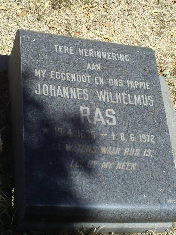 RAS Johannes Wilhelmus 1895-1972