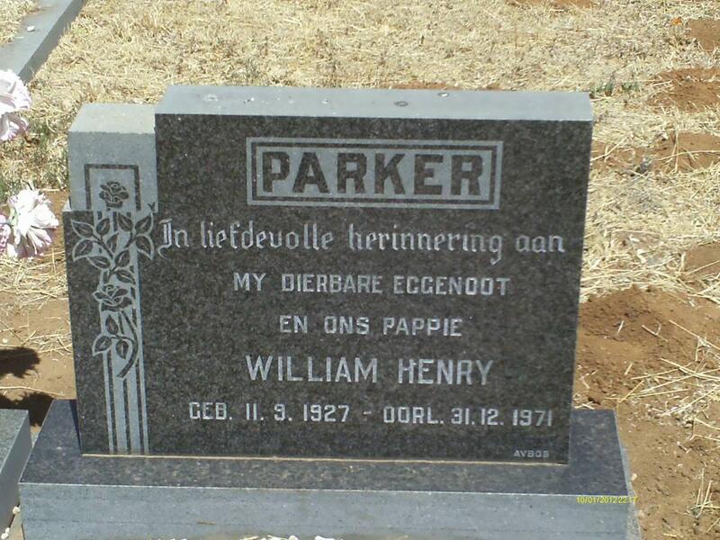 PARKER William Henry 1927-1971
