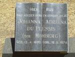 PLESSIS Johanna Adriana, du nee MOMBERG 1890-1974
