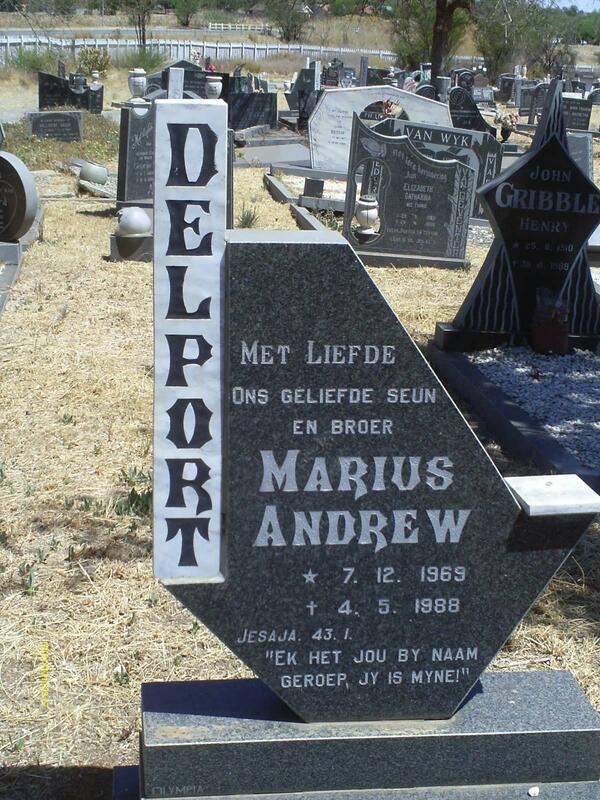 DELPORT Marius Andrew 1969-1988