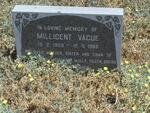 VAGUE Millicent 1909-1985