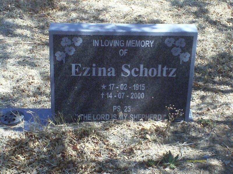 SCHOLTZ Ezina 1915-2000