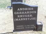 KRUGER Andries Gerhardus 1936-2007