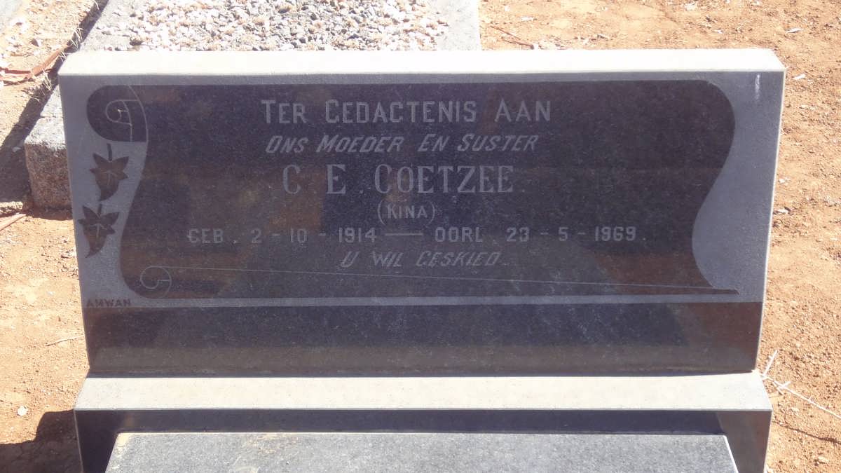 COETZEE C.E. 1914-1969
